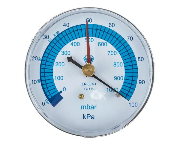Manometr próżniowy 0-1000 mbar ø 80 mm 1/8''
