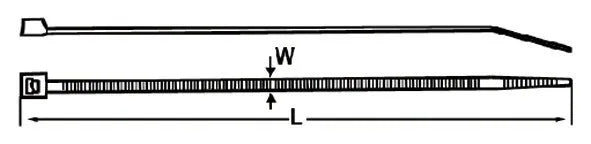 Opaska z nylonu 2,5x203 mm biała