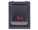 Wyłącznik jednobiegunowy czerwony 25x31mm wskaźnik