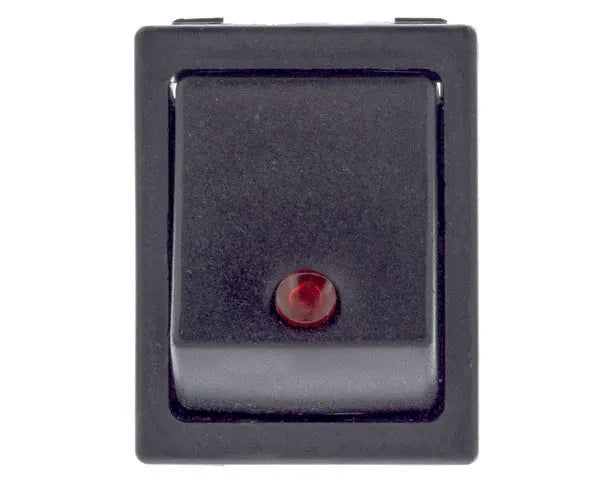 Wyłącznik jednobiegunowy czerwony 25x31mm wskaźnik