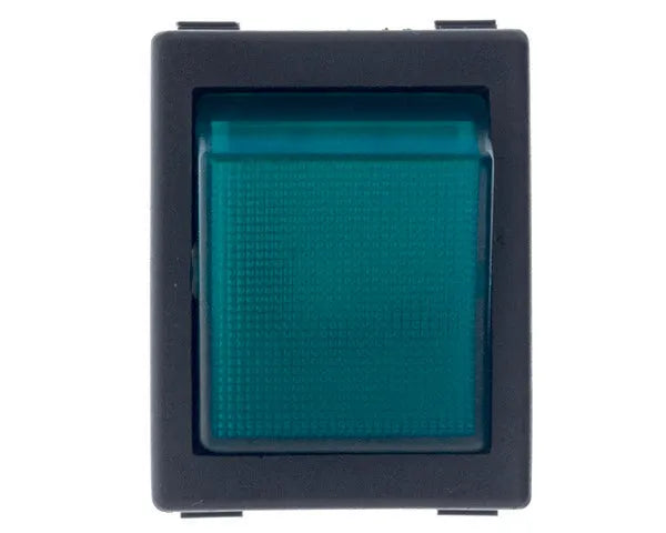 Wyłącznik dwubiegunowy zielony 1 t 25x31 mm.