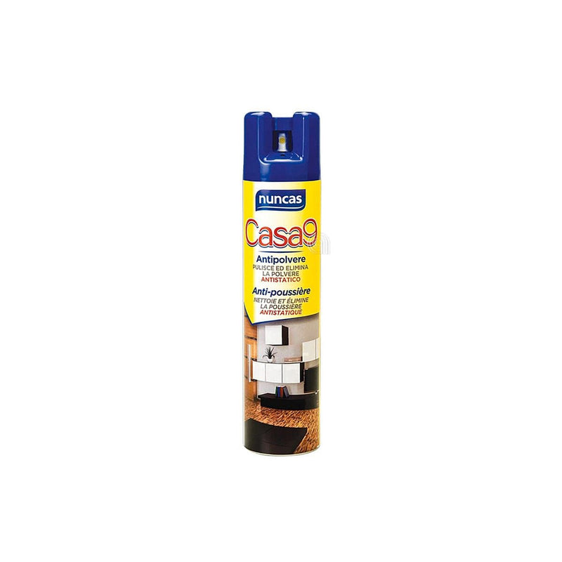 spray przeciwkurzowy Nuncas Casa 9 400 ml z formułą antystatyczną