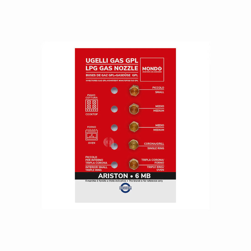 ARISTON, INDESIT, MONDO - Dysze gazowe LPG do płyty grzewczej - AST-00537555