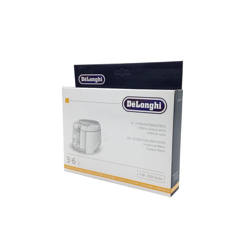 zestaw 3+6 filtrów do frytkownicy De Longhi 5512510041 oryginalny