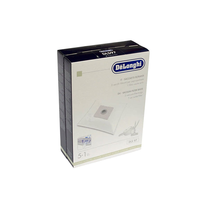 Zestaw 4 worków i 1 oryginalny filtr do odkurzacza De Longhi DLS97