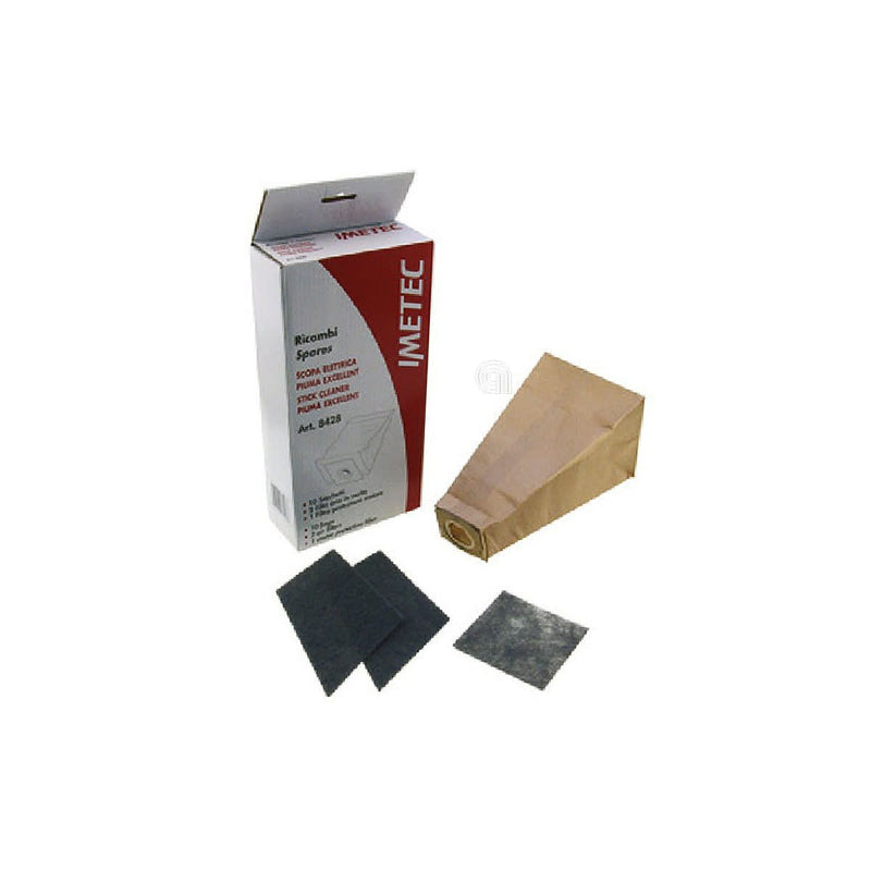 Zestaw 10 worków z 3 filtrami do odkurzacza Imetec 8428