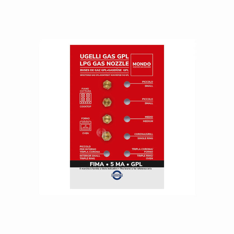 UNIVERSALE MONDO - Dysze gazowe LPG do płyty kuchennej - AST-00537520