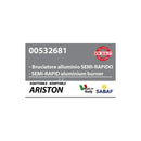 ARISTON, HOTPOINT, INDESIT, SCHOLTES - Półszybki palnik aluminiowy do płyty kuchennej - C00052929