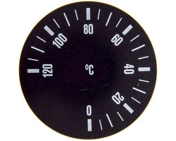Mando termostat 0-120ºC czarny