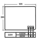 Płyta kuchenna elektryczna 505x385mm 1000W