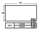 Płyta kuchenna elektryczna 735x385mm 1500W
