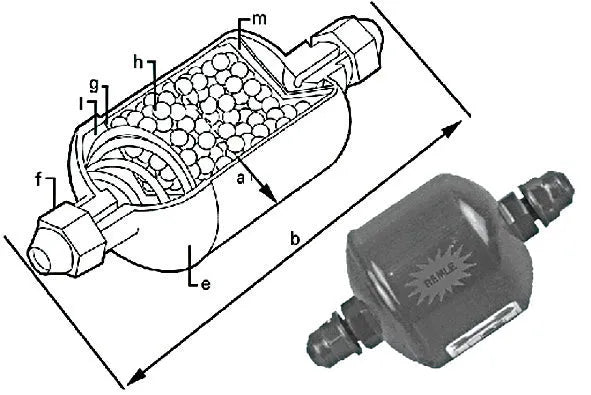 Filtr osuszający 1/2'' gwintowany 1780 g | STANDARD: 03VF610