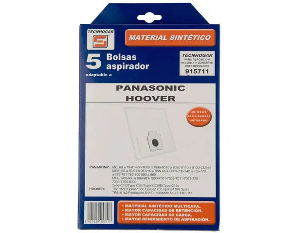 SACO ODKURZACZA SYNTETYCZNEGO PANASONIC 5 SZT.