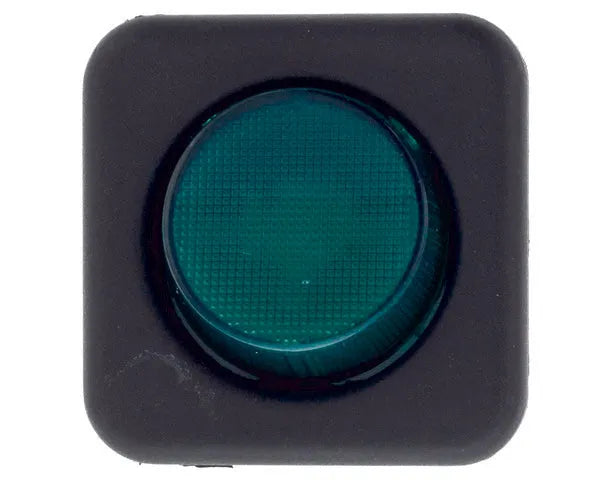 Wyłącznik zmywarki zielony 25x25 mm