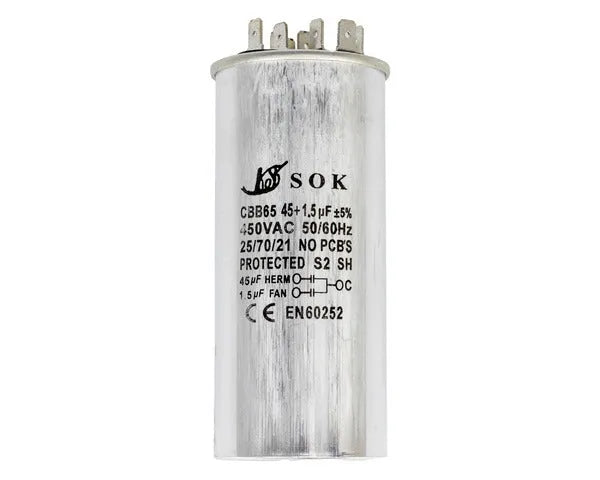 Kondensator Pracy 45µF + 1,5µF 450V
