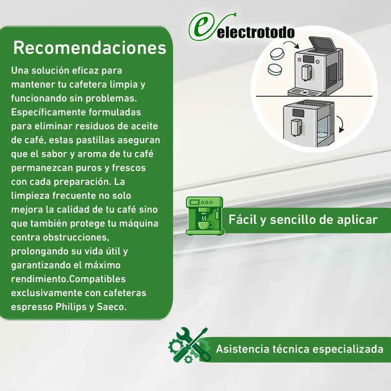 Zestaw 6 tabletek odtłuszczających do ekspresu Saeco Philips CA6704/10