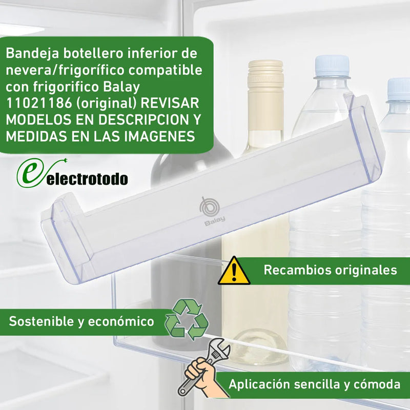 Dolna półka na butelki do lodówki Balay 11021186