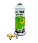 Gas refrigerante GASICA V2 - R22-R32-R407-R290-R410A + llave de servicio
