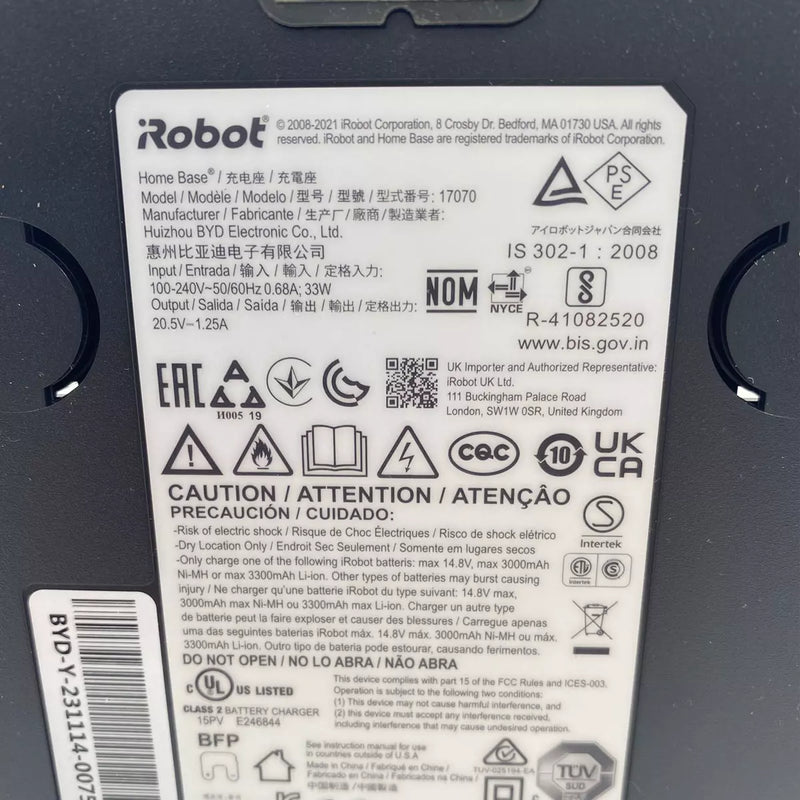 Cargador ORIGINAL aspirador Roomba Irobot 4648050