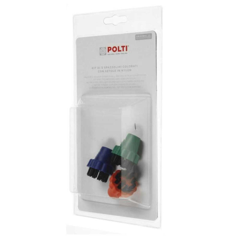 Kit 3 cepillos colores vaporeta Polti Pro 95 Turbo Flexi PAEU0296